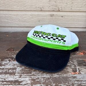 vintage ARCTIC CAT MOTORSPORTS snapback hat colorful racing 2001 dealership